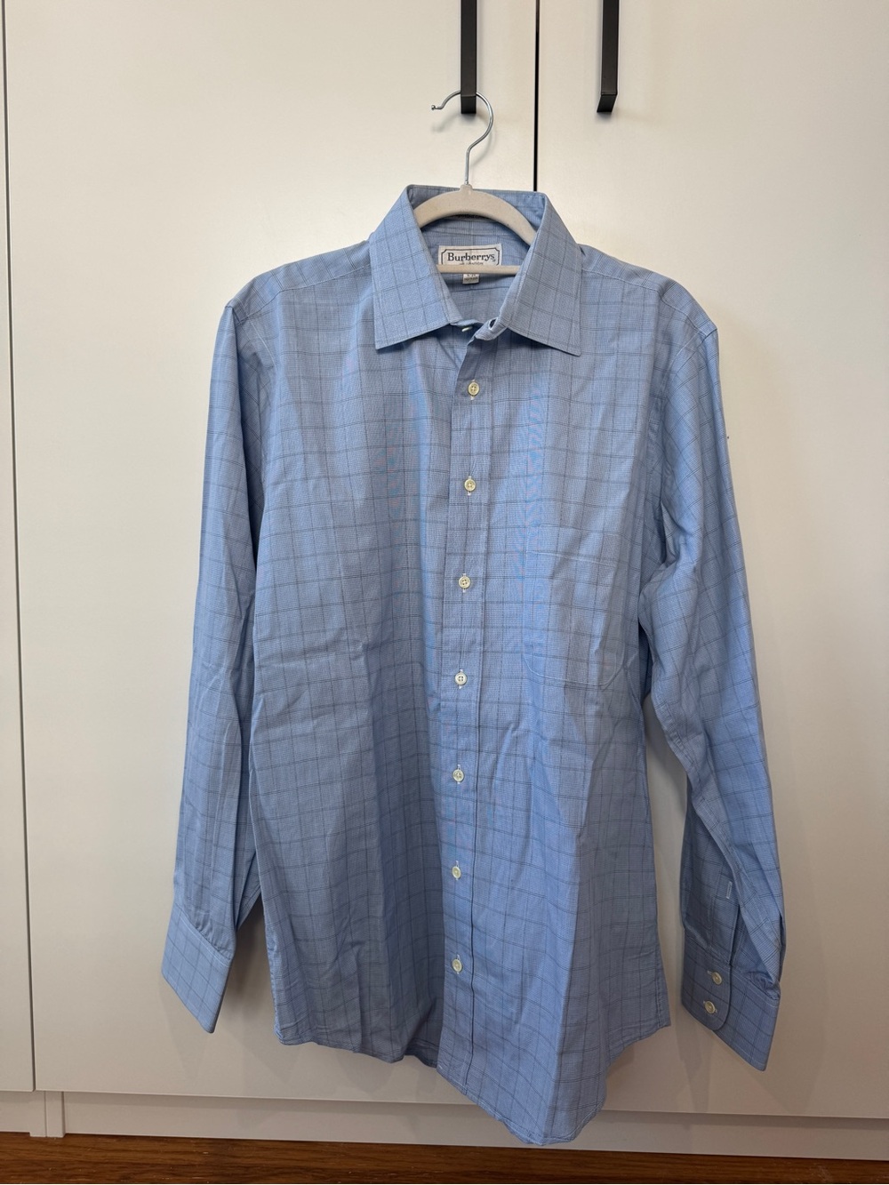 Burberry Light Blue Check Dress Shirt